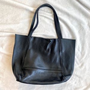 Botkier Black Gunmetal Leather Soho Tote